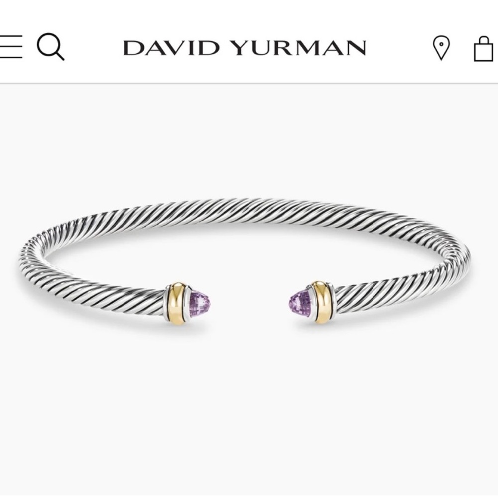 David Yurman Amethyst Cable Bracelet